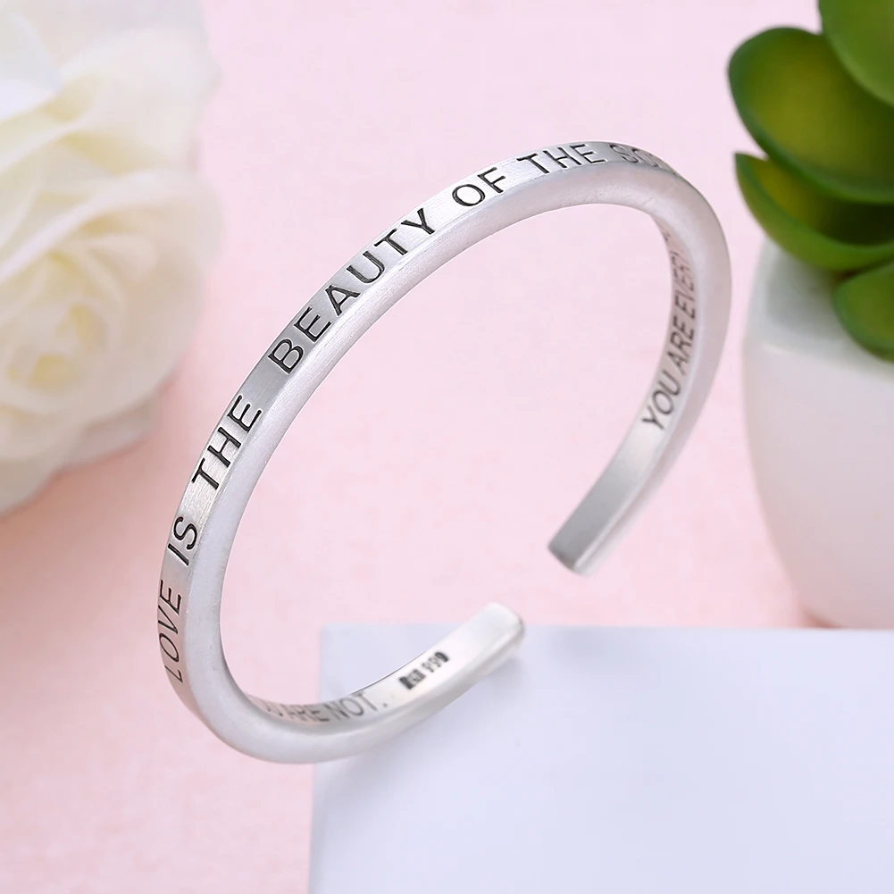 925 Sterling Silver Simple Style Bangles for Women Girls Classic Design Ladies Bangles Gift Open Cuff Bracelets JewelrySILV