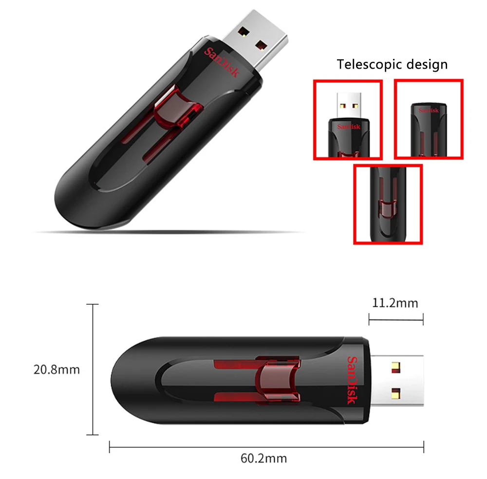 SanDisk CZ600 usb флеш-накопитель 3,0, 16 ГБ, 32 ГБ, 64 ГБ, 128 ГБ, высокоскоростной USB флеш-накопитель, флешка, флешка 3,0, USB диск