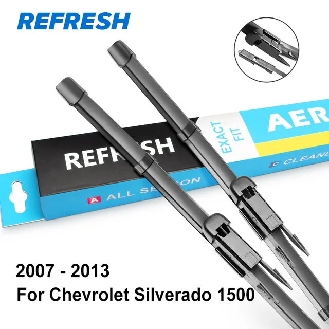 REFRESH Wiper Blades for Chevrolet Silverado 22"&22" Fit Hook / Pinch
