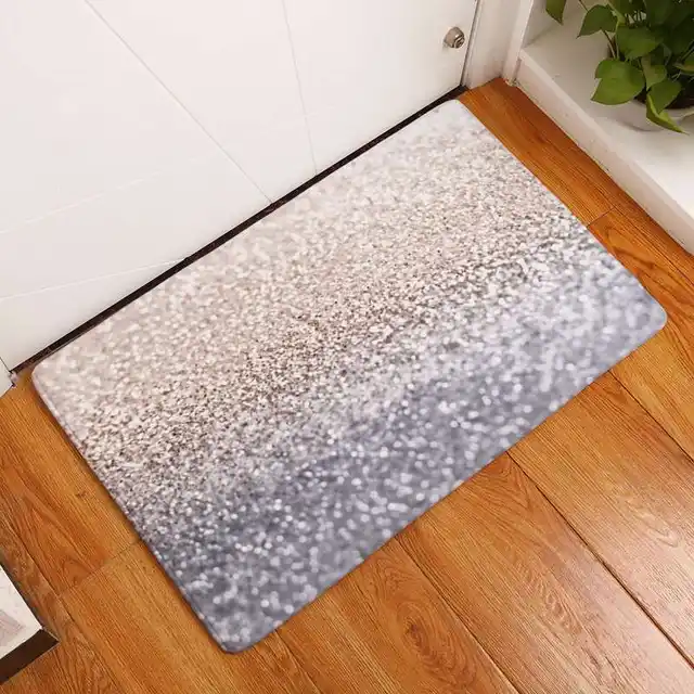 Cammitever Hd Printed Diamond Shining Solid Waves Rug Creative