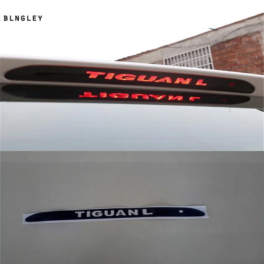 

1PC carbon fiber car stickers of High mounted stop lamp High brake lights for 2017 2018 Volkswagen VW Tiguan MK2