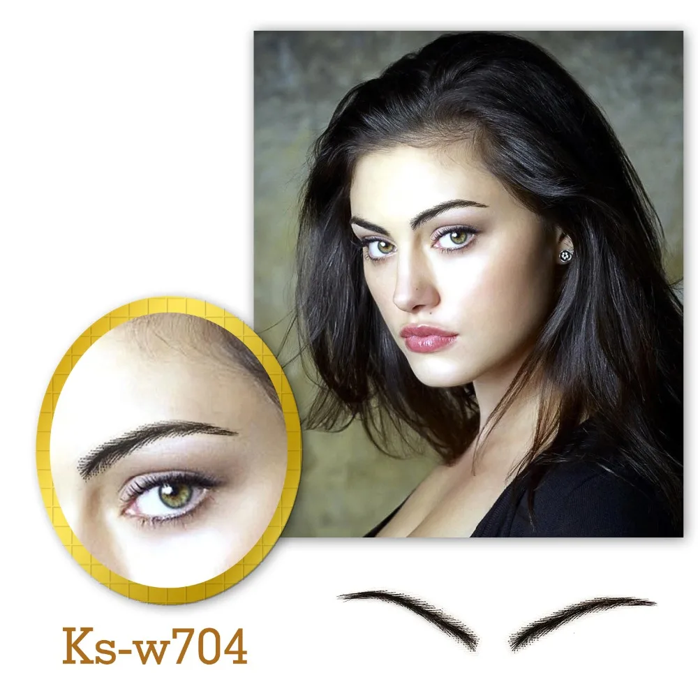 

Neitsi Woman One pair 100% Handmade Human Hair Lace Base Fake Eyebrows KS-W704