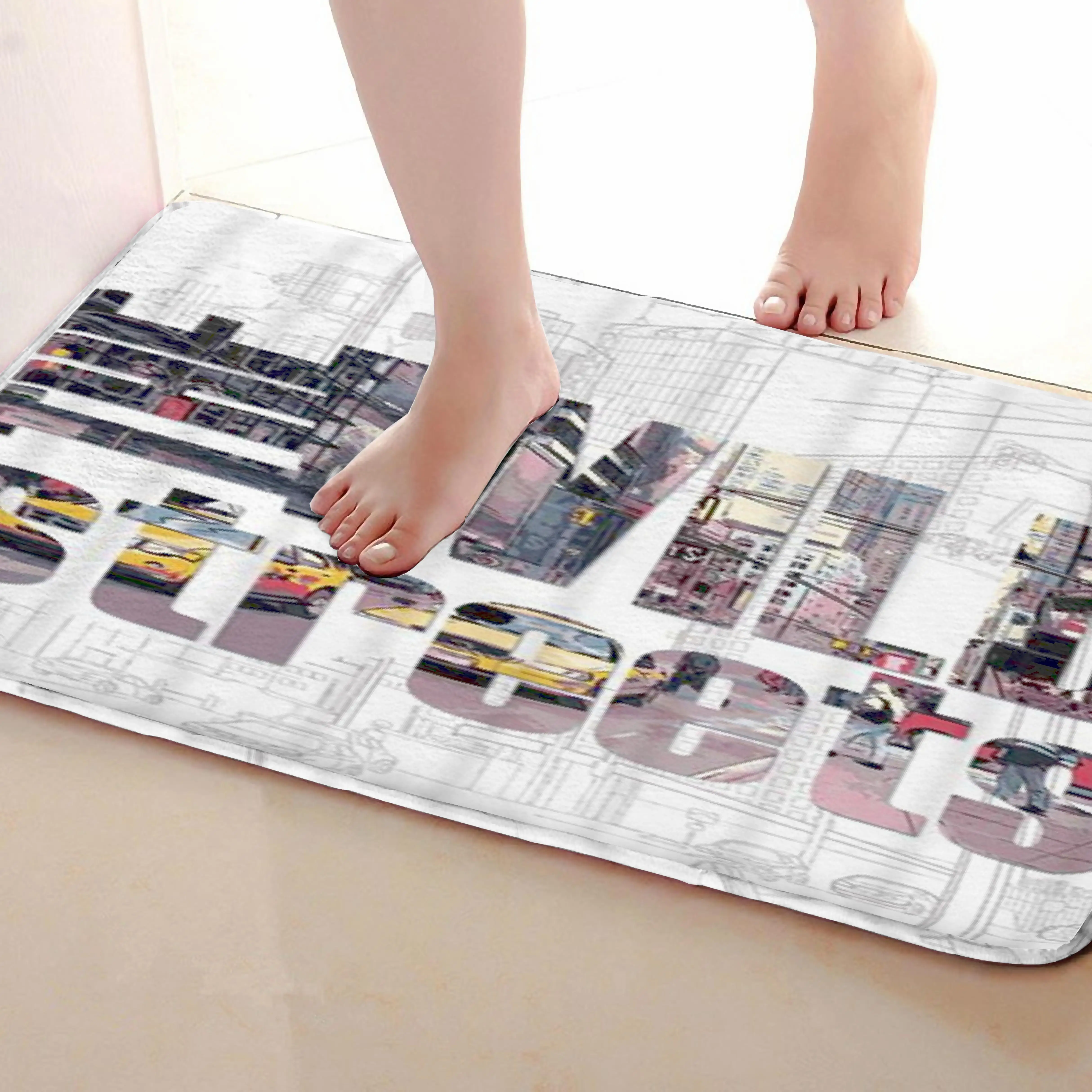 Уличный Стиль Ванная комната Коврики, забавные Нескользящие Для ванной Коврики, Занавески для душа Интимные аксессуары, Коврики Чинг вашей душе Шторы