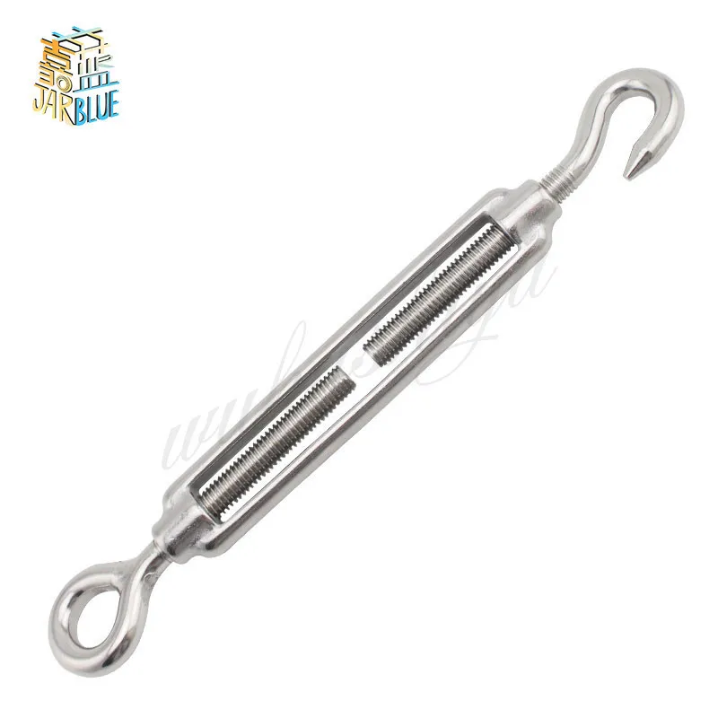 1pcs 304 Stainless Steel Basket screws wire rope tension Hook & Eye Turnbuckle Wire Rope Tension