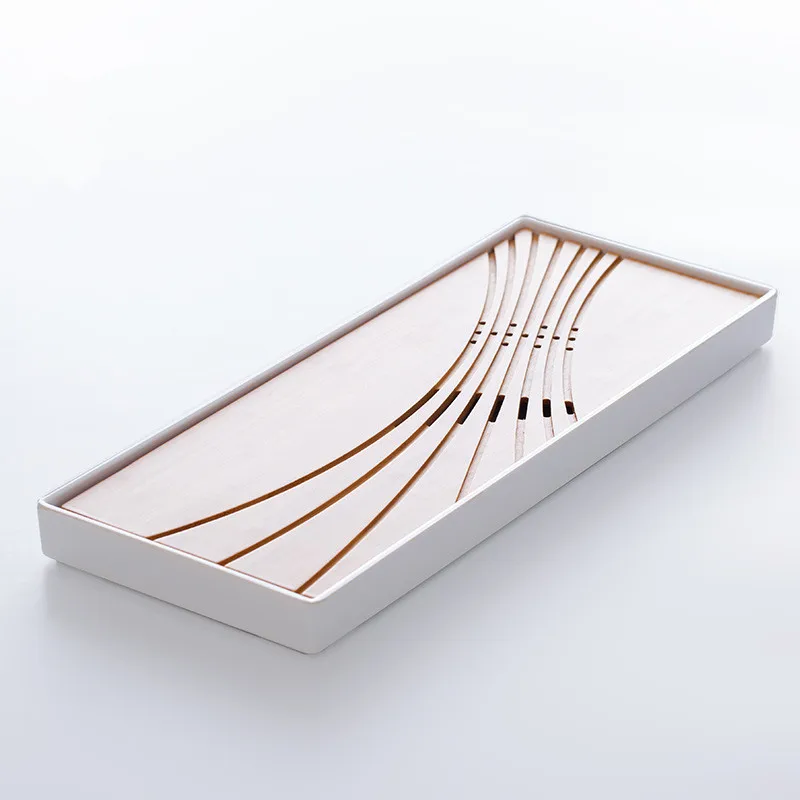 Household Melamine Tea Tray Meng Bamboo Small Water Table Simple Mini Modern | Дом и сад