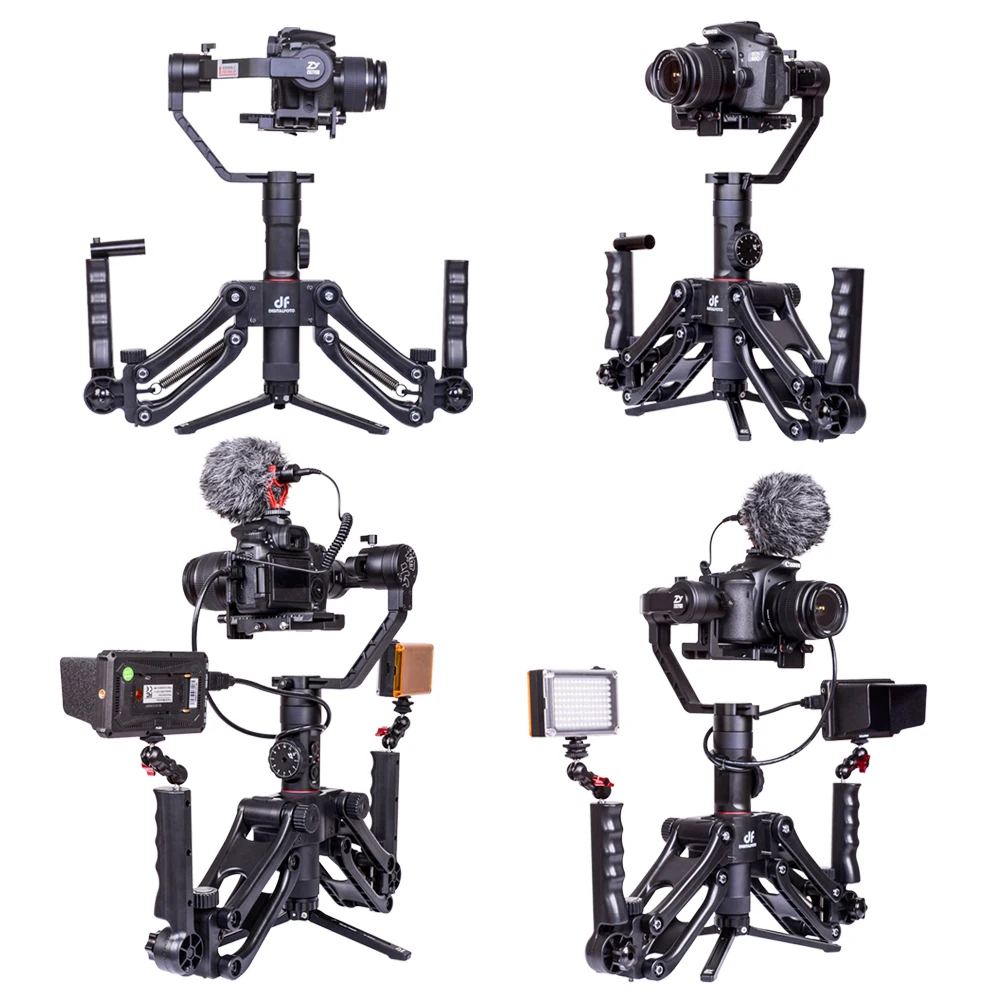 DH04 4.5KG load 3 axis Gimbal Spring Dual Handle Grip for RONIN S Zhiyun Smooth 4 Crane 2 Crane Plus Feiyu AK2000 AK4000