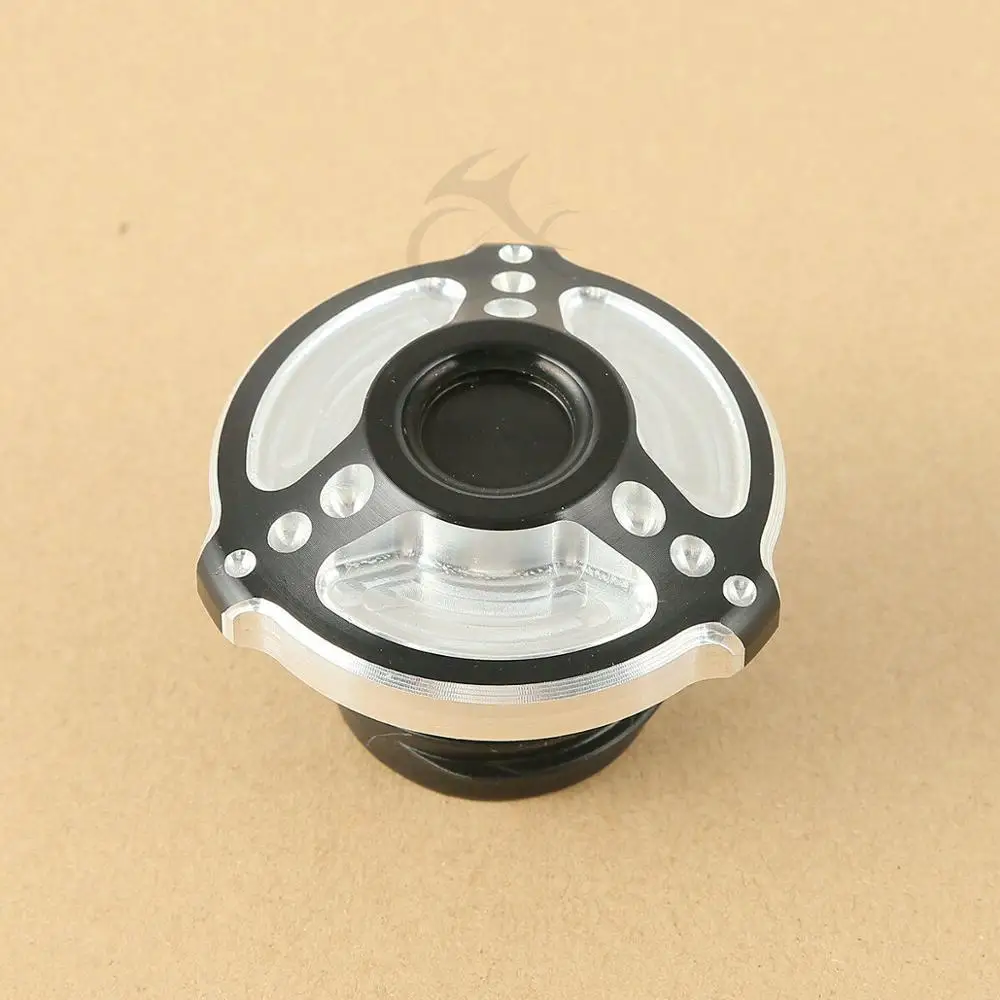 

Motorcycle CNC Black Contrast Cut Gas Cap Fuel Oil Tank Cover For Harley Softail Road King Sportster XL 48 72 Iron883 FXD