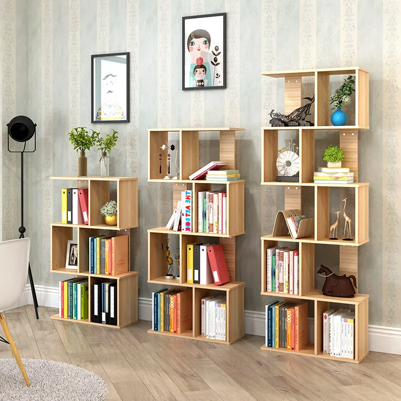 buy factory direct sale simple modern free combination bookrack Children in the bookcase originality S Type shelf bookshelf