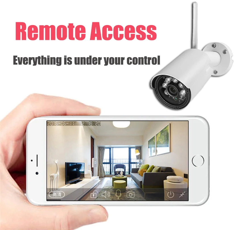 Беспроводной IP пуля Камера безопасности Wi Fi HD 720 P IP65 Водонепроницаемый камера