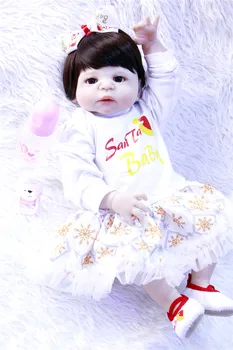 

NPK real baby dolls 23"57cm full silicone reborn baby girl dolls toys for child gift bebes reborn menina bonecas