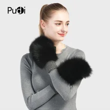 Pudi GF703 перчатки из натурального Лисьего меха и шерсти Варежки меховой дизайн для этой зимы
