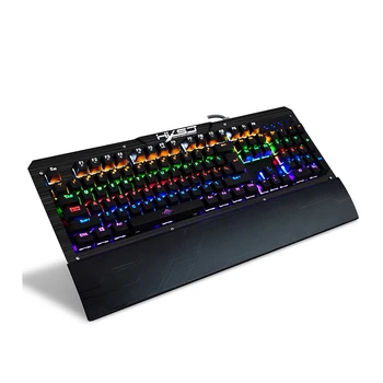 

HXSJ 2600 Gaming Keyboard Wired Mechanical Keyboard with 10 Kinds of Light Effect 104 keys Computer Accessories