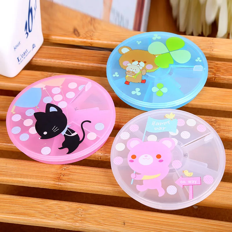 

YYW Cute Jewelry Box 7cells Pill Box Plastic Tool Box Case Jewelry Rings Craft Organizer Storage Beads Containers