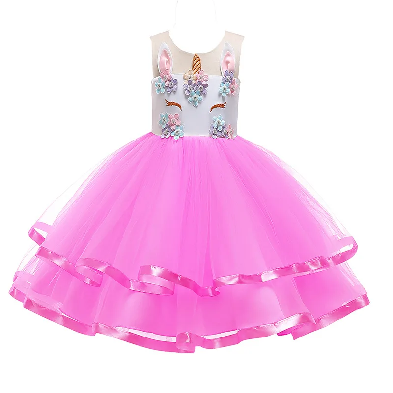 

New Flower Girl Dresses 5 Colors Appliques Beading Bow Girls communion Pageant Dresses Vestidos De Noches Para