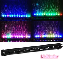16CM 12 LEDs Aquarium Fish Tank LED Light Air Stone Bubble Submersible Water Underwater Air Curtain LED Lamp Bar Strip Lighting