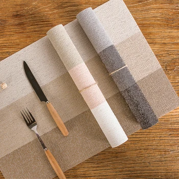 

4PCS Premium Anti-skid Placemat for Dining Table Mats Heat Resistant Decorative Placements Silicone Mat Trivet Place Mats 6CD7