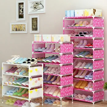 

5/7/9 Layers Removable Non-woven Fabric Shoes Rack Portable Hallway Cabinet Organizer Holder Door Shoe Storage Cabinet Shelf