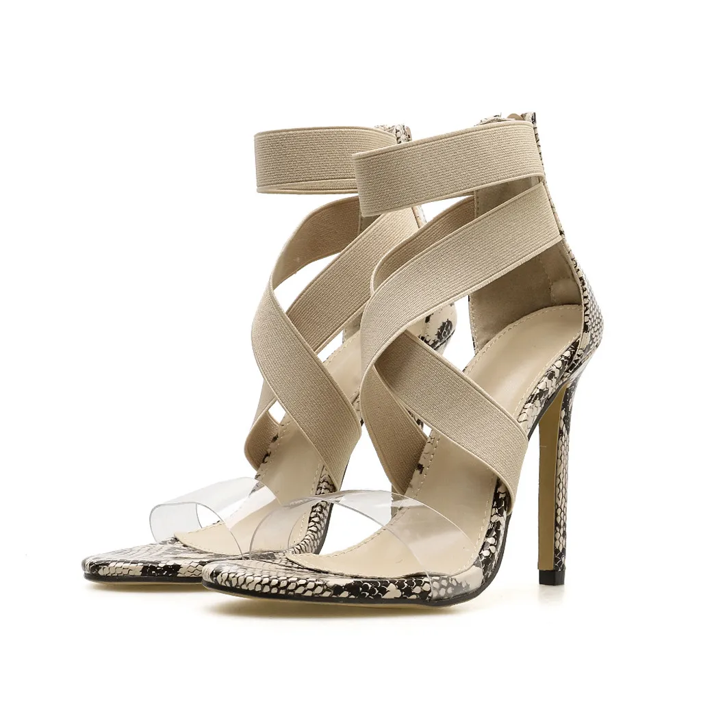 Модные женские туфли-лодочки; пикантный рисунок под змеиную кожу; нескользящие туфли на шпильке с перекрестными ремешками; босоножки на высоком каблуке с завязками; zapatos de mujer