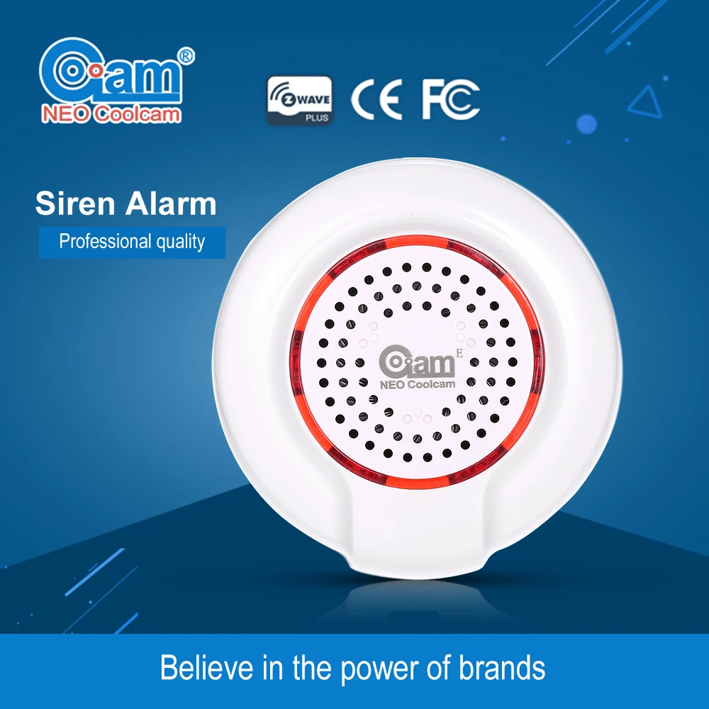 NEO COOLCAM NAS AB01Z Z wave Wireless Siren Alarm Sensor Compatible