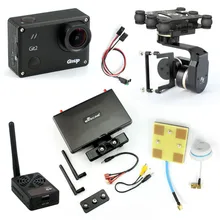 DIY Drone FPV Set with 2000mw Transmitter 7 Inch FPV Monitor Feiyu G3 3-axis Gimbal Gitup git2 Camera FPV Cable Panel Antenna