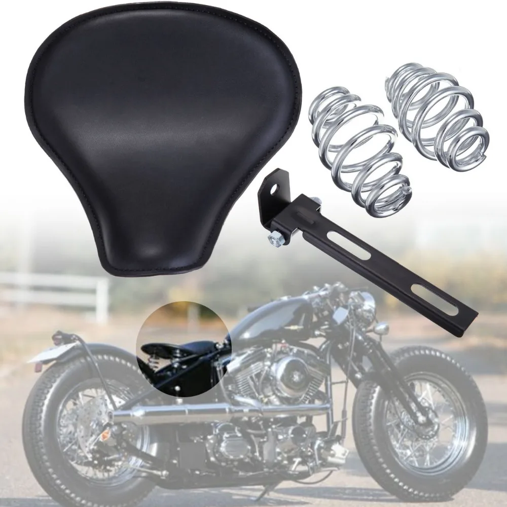 Motorcycle Cushion pad Solo Seat & Springs Mount Bracket Kit For Harley