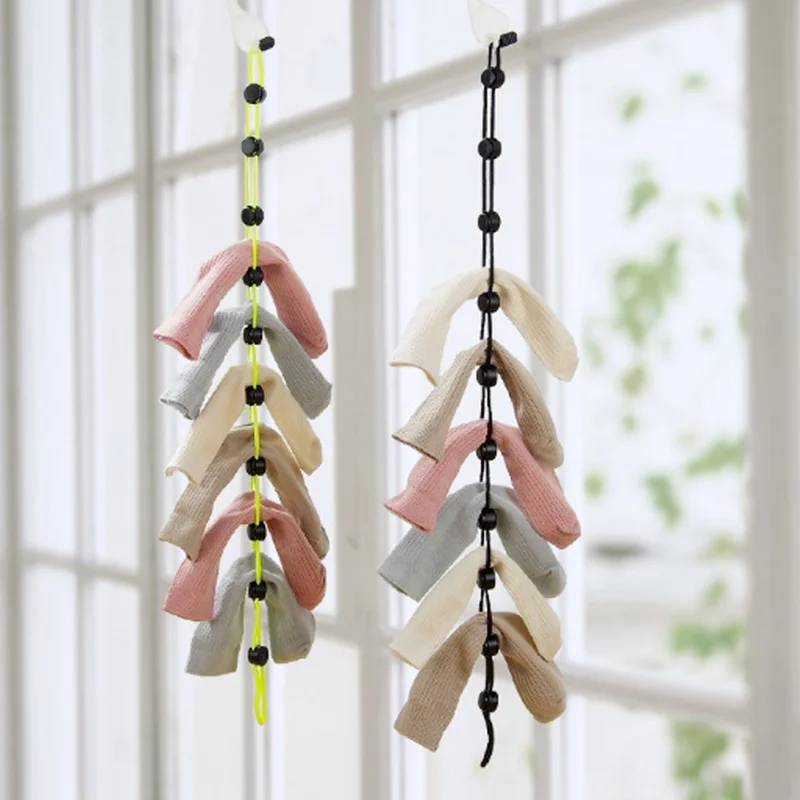 

Creative Design Multi-Function Drying SocksLanyard Household Clothes Basket Drying Net Drying Socks Drying Socks Rack