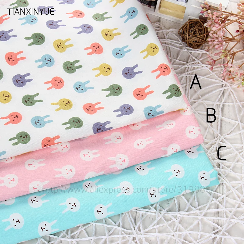 

Rabbit Cotton Fabric Printed Fabrics Patchwork For Sewing Quilt Scrapbooking Tissue Pattern Needlework Material Curtain Cloth