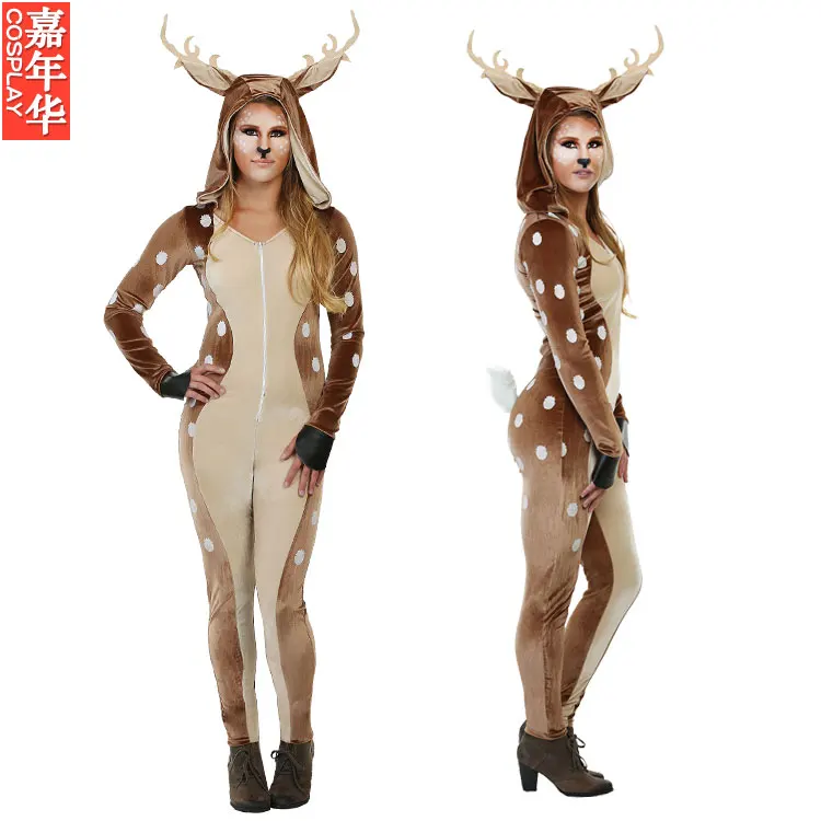 Ceny IREK kobiety kostium na halloween Party Cosplay klasyczne kostiumy jelenia odzież sportowa