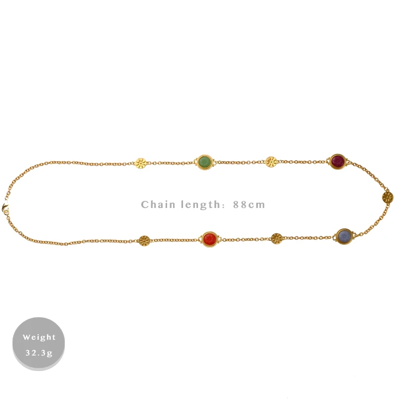 Бутик amorita винтажные красочные длинные цепочки дизайн ожерелья