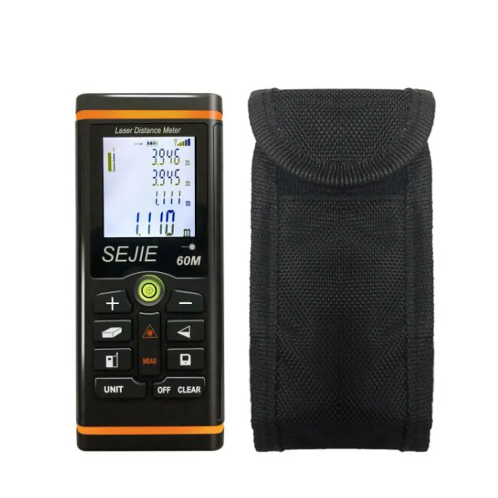 HD Backlight Self calibration Digital Laser Distance Meter 40M 60M 100M Rangefinder Handheld