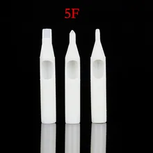 50 шт плоский/Magnum Размер 5 одноразовые белые короткие татуировки наконечник трубки сопло поставка-5 футов