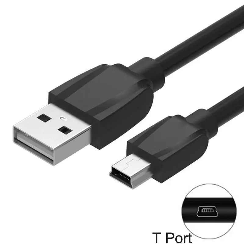 

Fast Charging&Data Transfer T Port Mini USB 2.0 To USB 2.0 Data Charger USB Cable For Cellphone MP3 MP4 GPS SLR Camera Tablet