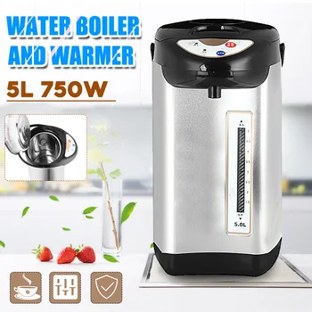 

Warmtoo 5L Wired Electric Kettle Water Boiler 750W 304 Stainless Steel and Warmer Anti-dry Power off Heating Large Capacity