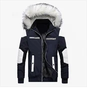 Осенне-зимняя мужская куртка повседневная бархатная куртка однотонный деловой хлопковое пальто большого размера M-4XL