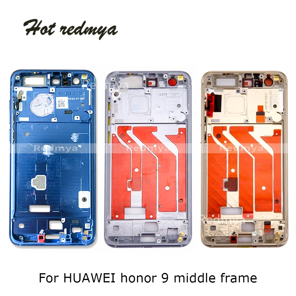 

1Pcs Middle Frame For Huawei Honor 9 Housing Middle Front Bezel Frame Plate Replacement Repair Spare Parts