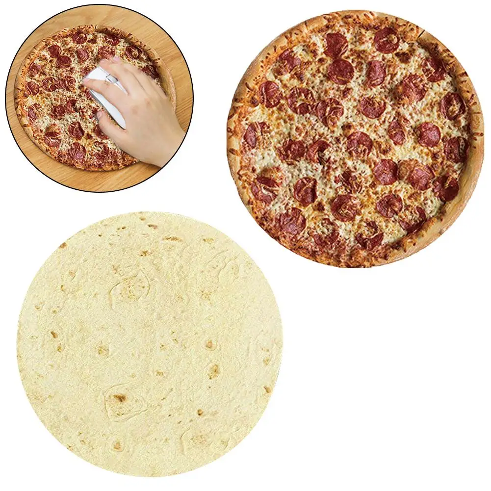 

30cm Creative Pancake Pizza Print Round Game Mouse Pad Mat for Computers Laptop
