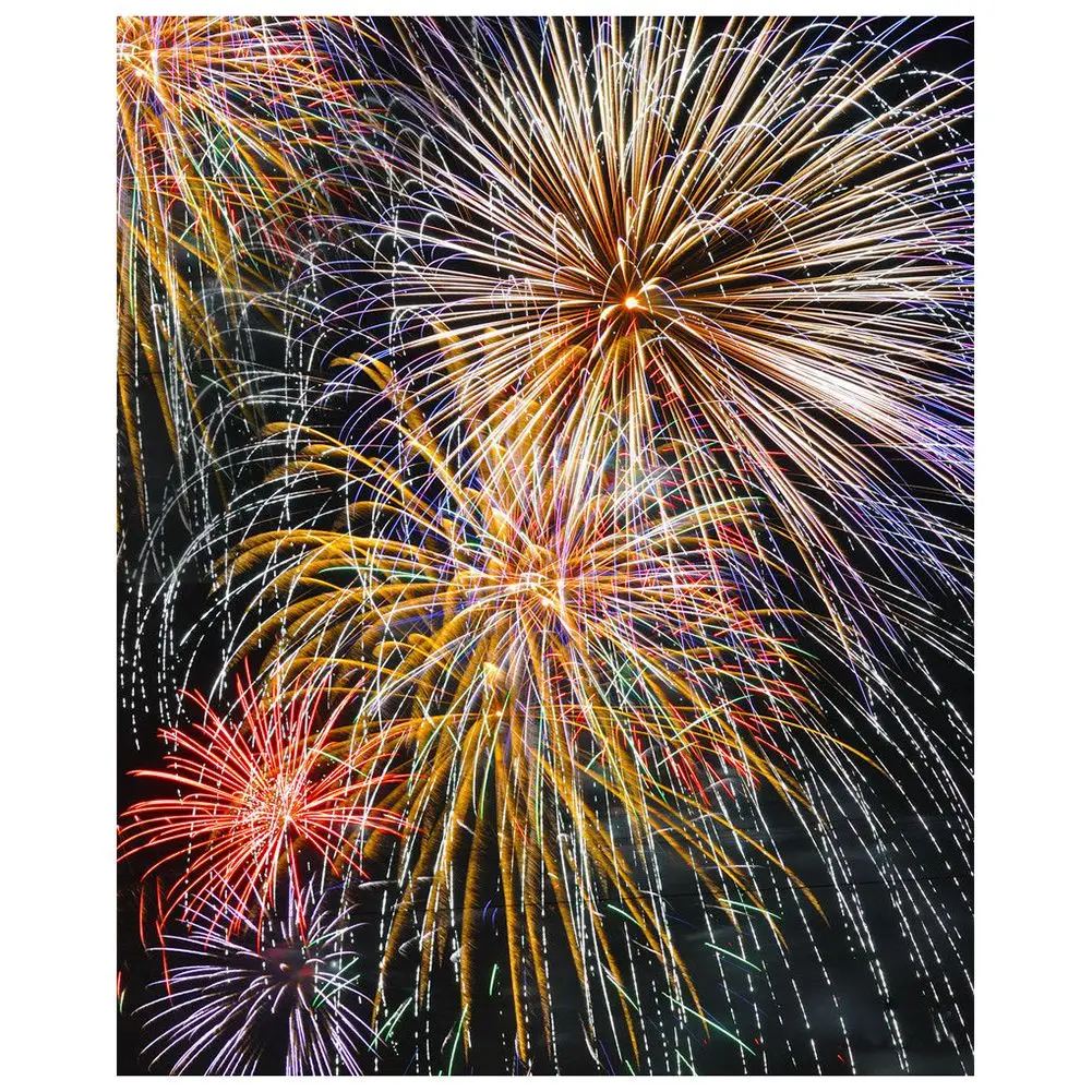 

Vinyl Studio Backdrop Photography Prop Fireworks Photo Background 5x7ft