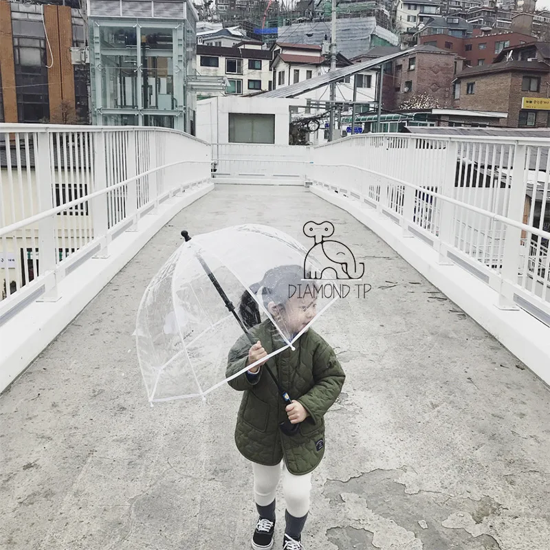 

Children's Umbrellas Windproof Rainproof Practical Umbrellas Baby Cute Street Transparent Umbrellas Colored Umbrellas