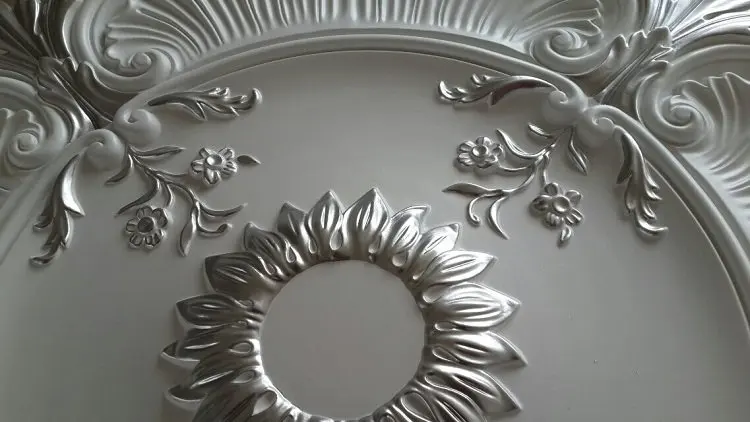 Polyurethane Chandelier Ceiling Rosette Light Plate Paterage Decoration PU Decorative Ceiling Rose Pendent Lamp Panel Medallion 3