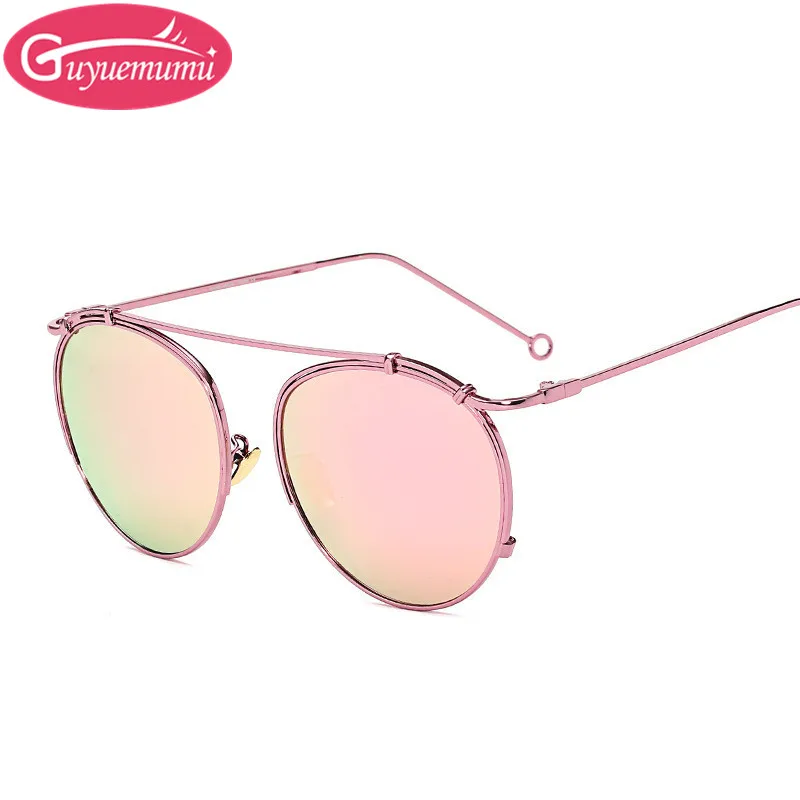 2017 New Korean Fashion Brand Designer Mens Sun Glasses Gold Metal
