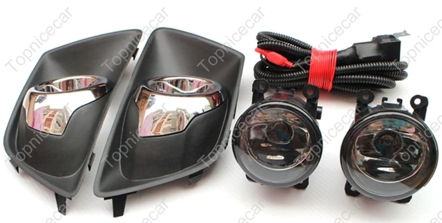1set Right Left Clear Fog Lights Lamp Kit Bezel Covers