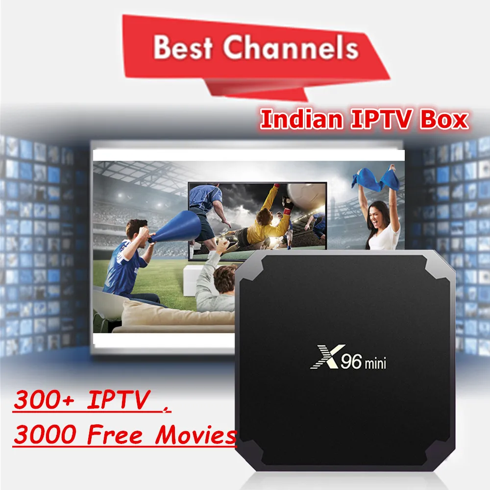 

Best X96 Mini Indian IPTV Android 7.1 TV Indian TV BOX with 300+ Live tv and 3000 Free Movies Stable IPTV server