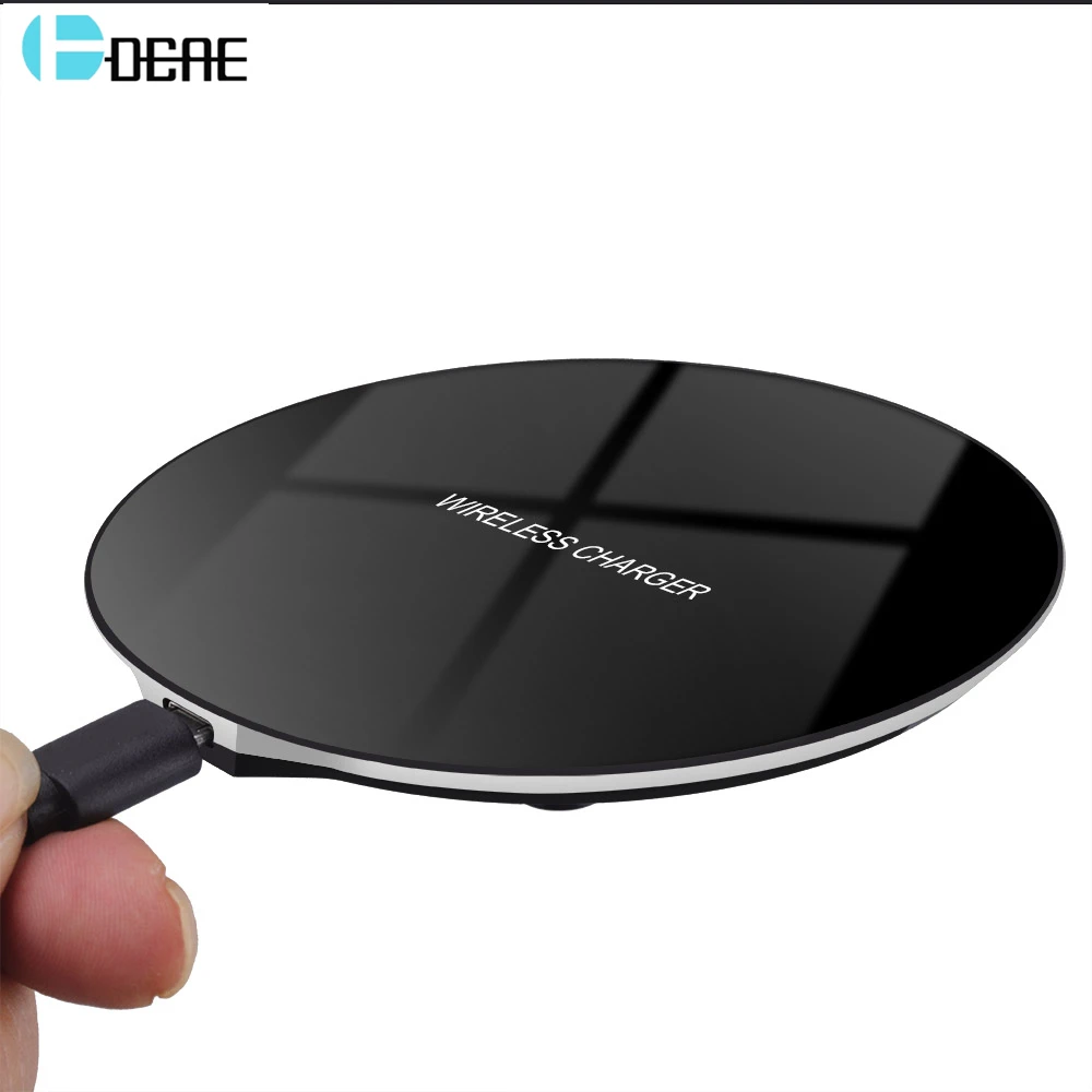 

DCAE Qi Wireless Charger for iPhone XS Max XR X 8 Plus for Samsung Galaxy S9 S8 Note 8 9 S7 S6 Wireless Charging Pad USB Charger