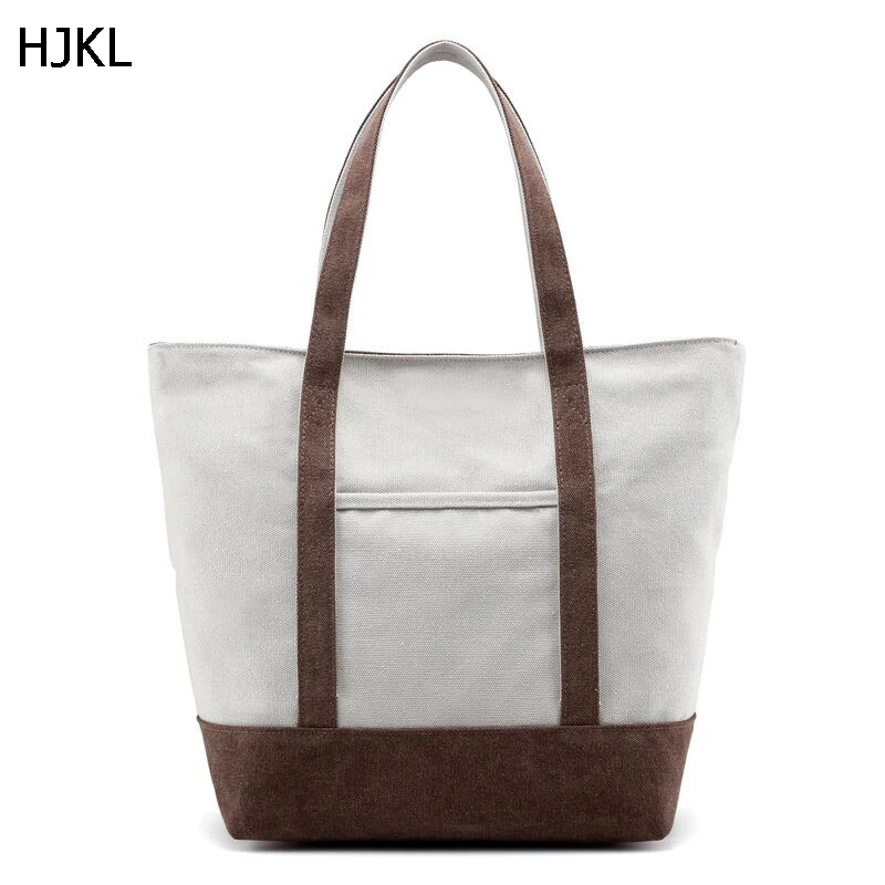 HJKL Повседневное Large Canvas Tote сумки Топ-ручка Для женщин плеча Сумки модный пэчворк