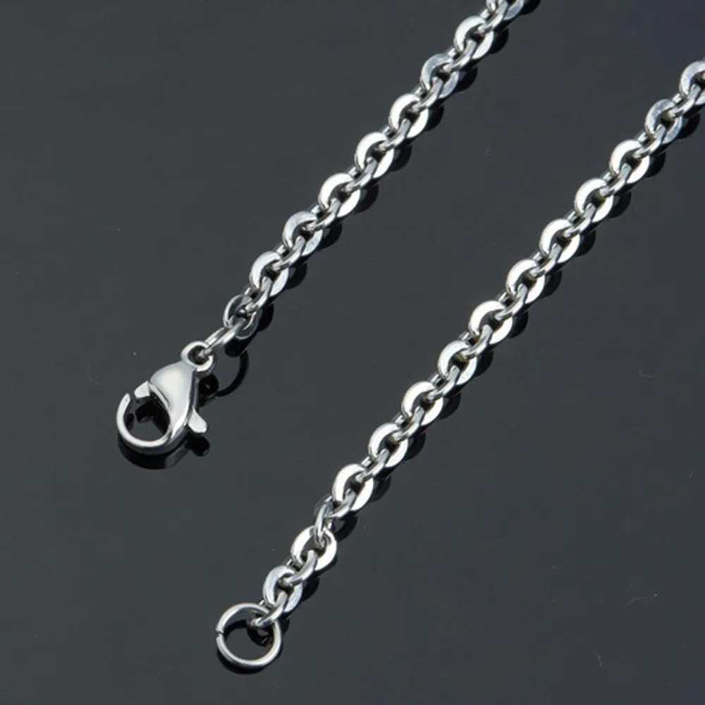 

Stainless Steel 2.4mm Link Chain DIY Necklaces Jewelry Making 40cm 45cm 50cm 60cm 70cm 80cm Chain with Lobster Clasp