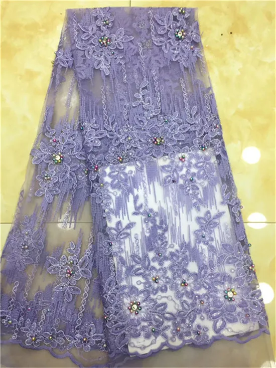

African Lace Fabric 2019 Embroidered Nigerian Laces Fabric Bridal High Quality French Tulle Lace Fabric For Wedding Party