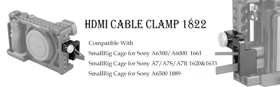 SmallRig HDMI Кабельный зажим для DSLR Камера клетка(1661/1889/1620/1633)-1822