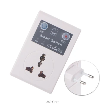 

EU/UK 220V Phone RC Remote Wireless Control Smart Switch GSM Socket Power Plug for Home Household Appliance Hot Sale