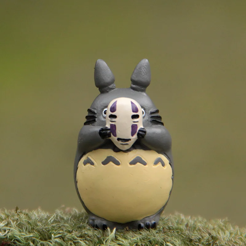 Фигурки Miyazaki из смолы миниатюрные фигурки животных для гостиной спальни