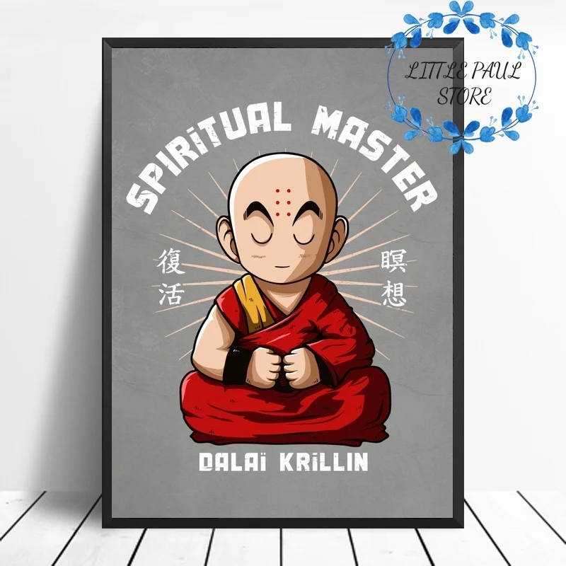 Японское искусство Далай Krillin художественный плакат на холсте плаката плакаты на стену, изображения для Гостиная No Frame